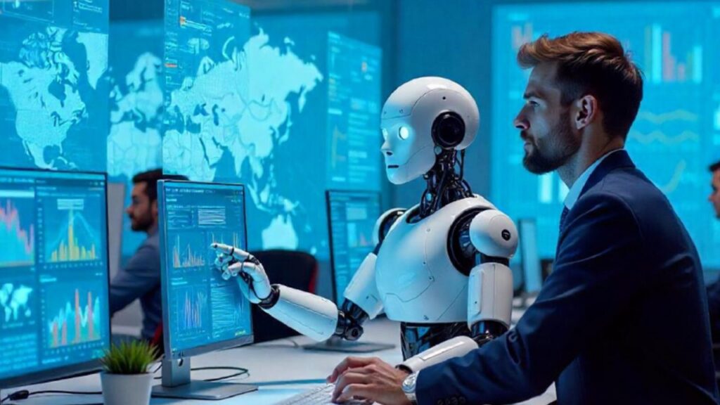 Concepto visual de inteligencia artificial y tecnología